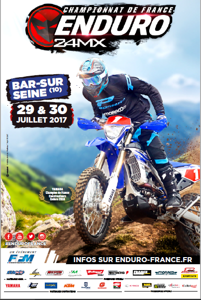 Affiche ffm enduro 2017 40x60 bar sur seine