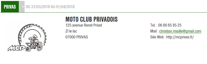 Moto club privadois 2018